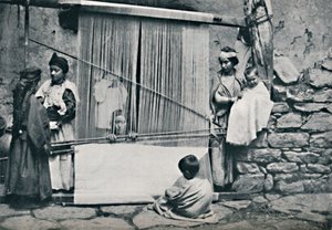 Kabylske vævere og indfødt væv, Nordalgeriet, 1912 af Legrand