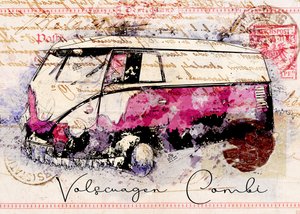Drømmende kunst med kombi-varevogne
