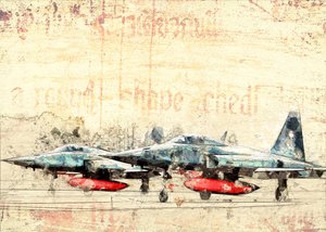 Vintage-kampfly af Lembayung senja studio [Vintage Poster]