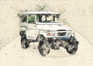Vintage Offroad-skitse