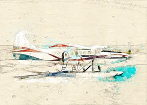 Vintage-tegning af et vandfly af Lembayung senja studio [Vintage Poster]