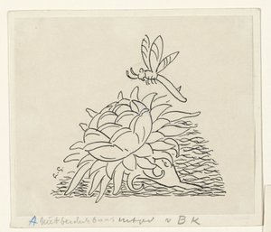 Blomst med en guldsmede af Leo Gestel (signed by artist)