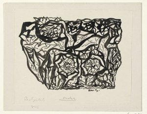blomsterbusk af Leo Gestel (signed by artist)