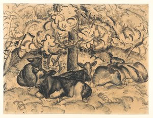 Frugthave med kalve af Leo Gestel (signed by artist)