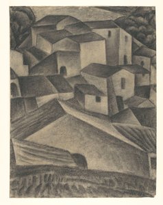 Huse i en italiensk landsby af Leo Gestel (signed by artist)