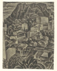 Italiensk bjerglandsby af Leo Gestel (signed by artist)
