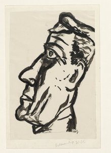 Mands hoved af Leo Gestel (signed by artist)