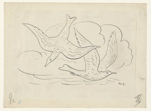 to fugle af Leo Gestel (signed by artist)