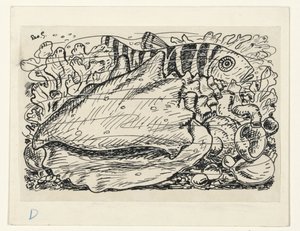 Fisk og skal i vandet af Leo Gestel (signed by artist)