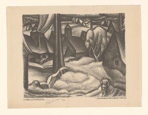Zinnwald (Ertsgebergte) (original titel på objekt) af Leo Gestel (signed by artist)