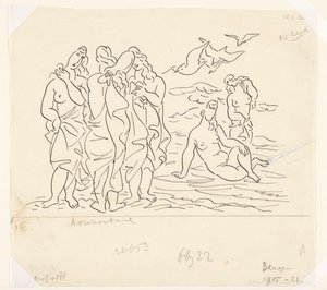 Badende (skitse) af Leo Gestel