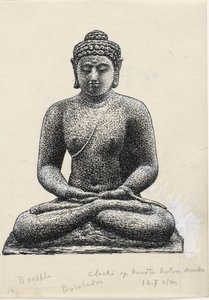Buddha på Borobudur af Leo Gestel