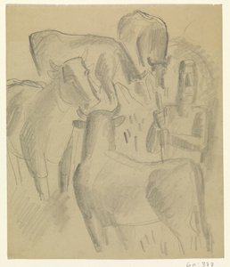 Landmand med fire køer af Leo Gestel