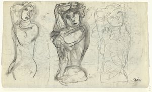 Tre nøgne kvinder af Leo Gestel