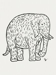 Elefant (ca. 1891–1941) – tegning i høj opløsning af Leo Gestel af Leo Gestel