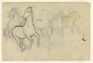 Galoperende heste af Leo Gestel