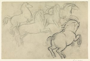 Galoperende heste af Leo Gestel