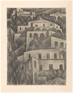 Udsigt over Positano af Leo Gestel