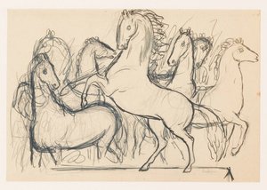 Flok heste af Leo Gestel