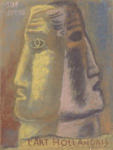Omslagsdesign til Paul Fierens, Lart Hollandais Contemporain 1933 af Leo Gestel
