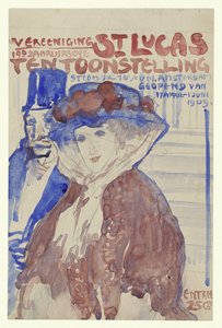 Design til plakaten for den 19. årlige udstilling af Vereening St. Lukas i Stedelijk Museum i Amsterdam af Leo Gestel