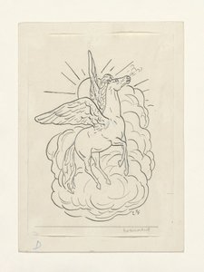 Pegasus flyver foran skyerne (1891–1941) af Leo Gestel
