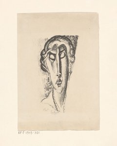 Portræt af en ukendt kvinde af Leo Gestel