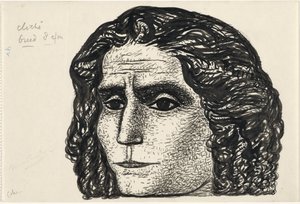 Portræt af Jean Jaures af Leo Gestel