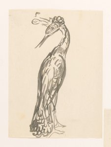 Heron med hovedet vendt tilbage af Leo Gestel