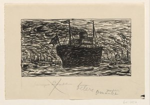 Skibet anløber Londons havn af Leo Gestel