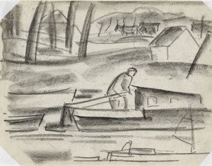 Skipper ved roret af Leo Gestel