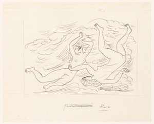 To nøgne kvinder svømmer af Leo Gestel