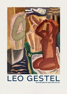 To badende kvinder og en brofigur af Leo Gestel