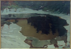 Moorsee im Winter af Leo Putz