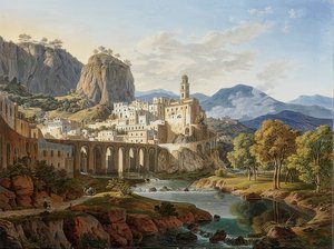 Udsigt over Atrani nær Amalfi. 1834