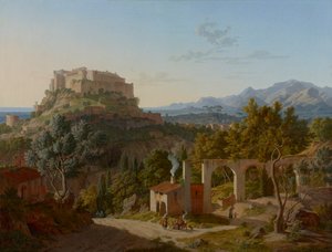 Landskab med slottet Massa di Carrara, 1827