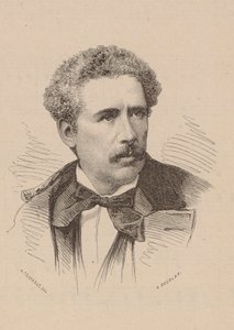 Portræt af komponisten Olivier Métra 1830-1889. af Leon Alexandre Tourfaut