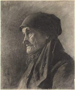 En ældre Bondekone af Leon Augustin Lhermitte