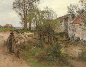 Udgang fra Herd of Chailly Street; Besætningens udgang fra rue Chailly, 1904 af Leon Augustin Lhermitte