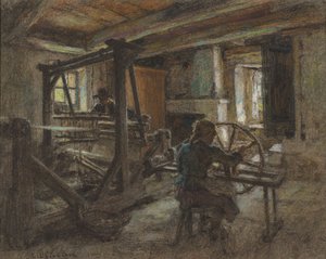 Væverens hytte af Leon Augustin Lhermitte