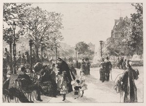 Tuileries haver af Leon Augustin Lhermitte