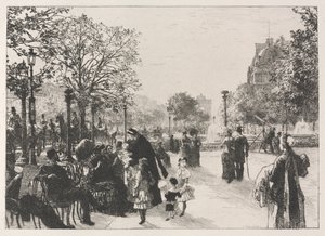 Tuileries haver. af Leon Augustin Lhermitte