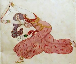 Almee. Kostumedesign til balletten Sheherazade af N. Rimsky-Korsakov, 1910