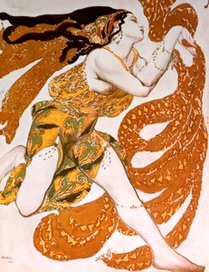 Bacchante, kostumedesign til en Ballets Russes-produktion af Tcherepnins Narcisse, 1911 af Leon Bakst