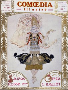 Ballet Russes danser af Bakst, ko." Illustreret Comoedia"" af Leon Bakst