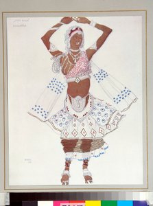 Ballets russes: ""bayadere"" Kostume designet af Leon Bakst (1866-1924) til balletten ""Le dieu Bleu"" af Michel Fokine af Leon Bakst