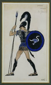 Costume design for Hippolitus from "Phaedre" dani af Leon Bakst
