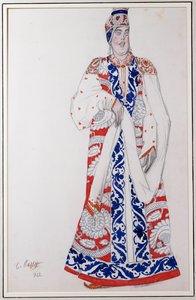Kostumedesign til "Moskwa", 1922 af Leon Bakst