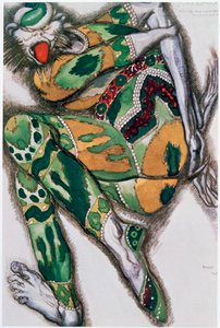 Kostumedesign til Seefenfel, fra Sadko, 1917 af Leon Bakst