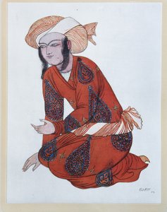 Kostumedesign til balletten Sheherazade af N. Rimsky-Korsakov, 1922 af Leon Bakst
